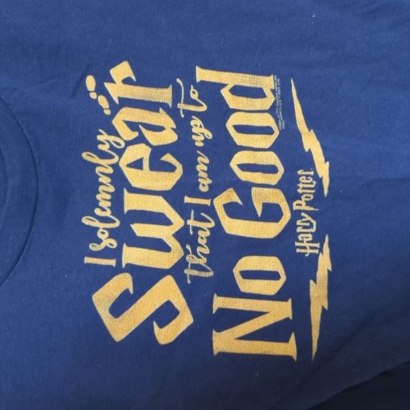3 for $10 Bundle Sale! Harry Potter I Solemnly Swear I Am Up to No Good Shirt L - Picture 2 of 4